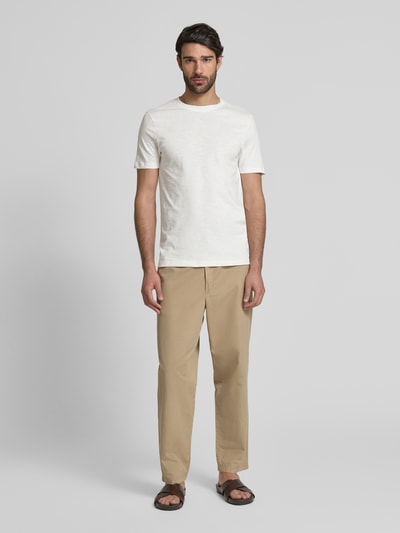 MCNEAL T-Shirt mit geripptem Rundhalsausschnitt Sand 1