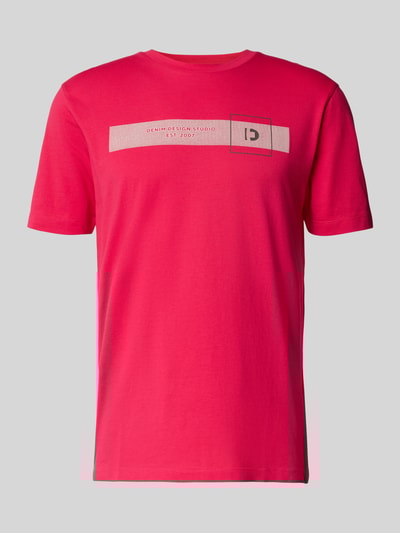 Tom Tailor Denim T-shirt o kroju regular fit z czystej bawełny Mocnoróżowy 2