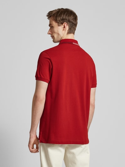 Tommy Hilfiger Regular Fit Poloshirt mit Logo-Stitching Dunkelrot 5