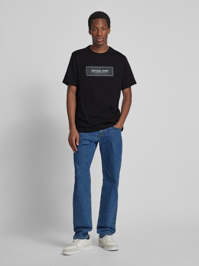 Michael Kors T-Shirt mit Label-Patch Modell 'NEW FLAGSHIP' Black 1