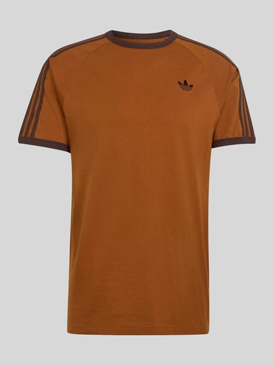adidas Originals Regular Fit T-Shirt aus reiner Baumwolle mit Logo-Stitching Orange 2
