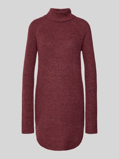 Pieces Loose fit coltrui met raglanmouwen, model 'ELLEN' Donkerrood gemêleerd - 2