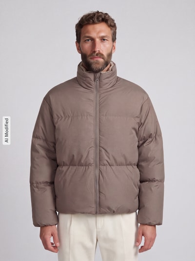 Levi's® Regular Fit Puffer Jacket mit verdeckter Kapuze Hellbraun 4