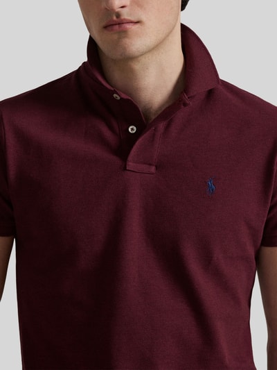 Polo Ralph Lauren Regular fit poloshirt van eriner katoen Bordeaux - 3