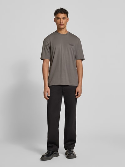 ARMANI EXCHANGE T-shirt met labelpatch Middengrijs - 1