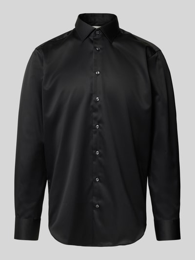 Christian Berg Men Regular fit zakelijk overhemd met kentkraag Zwart - 2