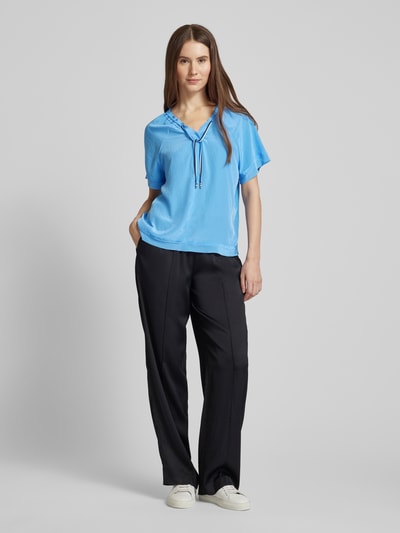 Marc Cain Blouseshirt in effen design Blauw - 1