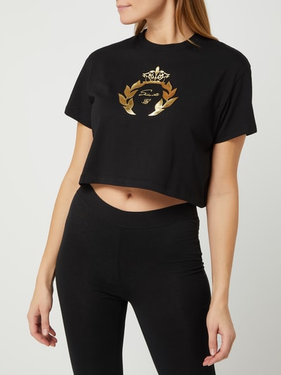 SIK SILK Boxy fit T-shirt met logo Zwart - 4