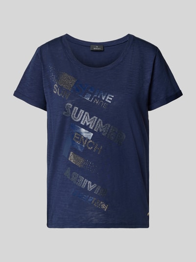 monari T-Shirt mit Statement-Print Marine 2