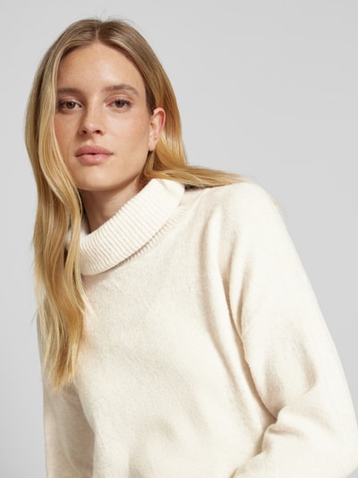 Vero Moda Pullover mit Wasserfall-Ausschnitt aus weichem Material-Mix Modell 'DOFFY' Beige 3