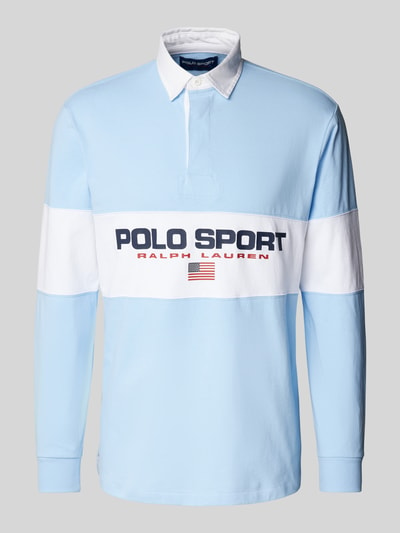 Polo Sport Longsleeve mit Polokragen Hellblau 2