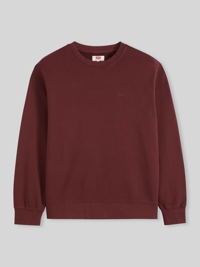 Levi's® Relaxed Fit Pullover aus reiner Baumwolle Modell 'THE ORIGINAL' Bordeaux 2