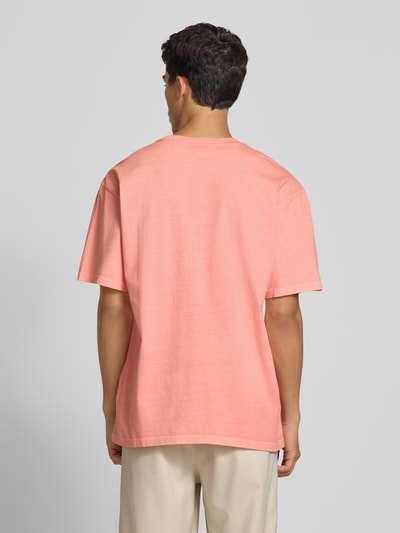 KARL KANI T-Shirt mit Label-Stitching Orange 5