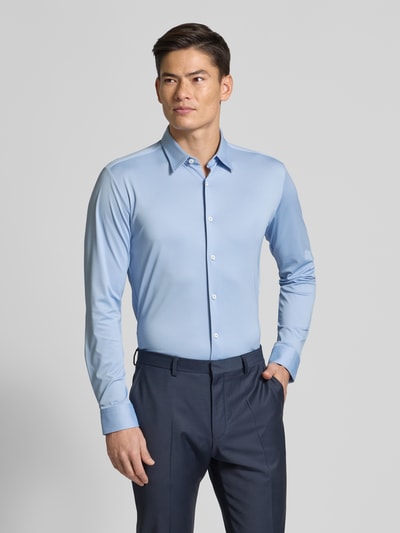 BOSS Slim Fit Businesshemd mit Struktur Modell 'P-ROAN' Bleu 4