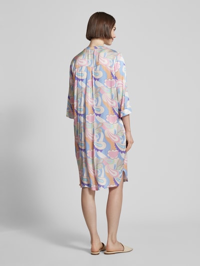 Frieda & Freddies Knielange jurk met all-over print Lichtblauw - 5