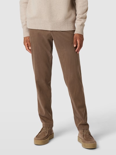 BOSS Slim fit chino met Franse steekzakken Middenbruin - 4