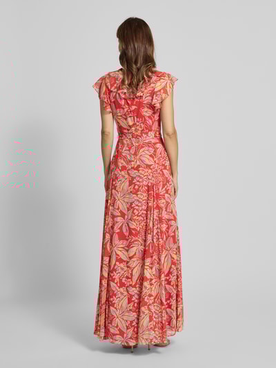 Lauren Ralph Lauren Abendkleid mit Volants Modell 'KUSUMA' Rot 5