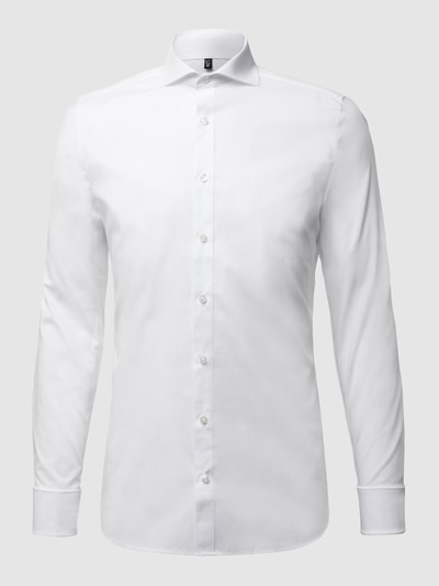 OLYMP Level 5 Slim Fit Business-Hemd aus Popeline Weiss 2
