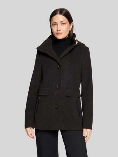 Gil Bret Regular Fit Parka aus Woll-Mix  Dunkelbraun 4