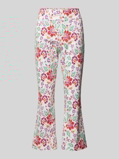 STEHMANN Slim fit stoffen broek met verkort model, model 'Ina' Felroze - 2