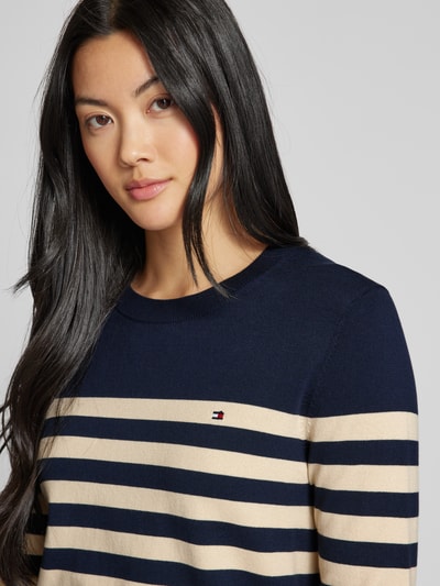 Tommy Hilfiger Strickpullover mit Logo-Stitching Marine 3