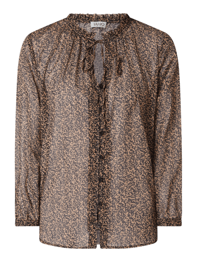 Liu Jo White Blusenshirt aus Chiffon  Cognac 2