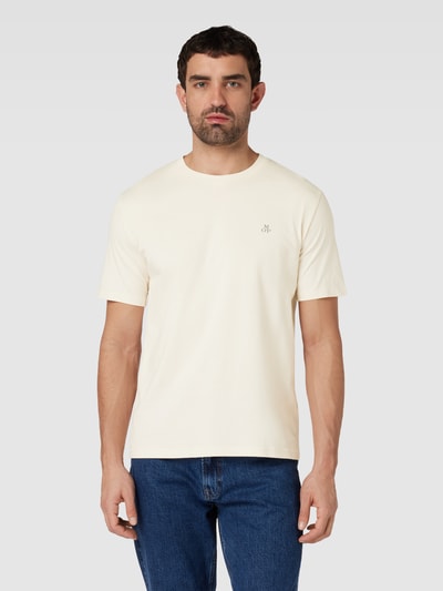 Marc O'Polo T-shirt z czystej bawełny Złamany biały 4