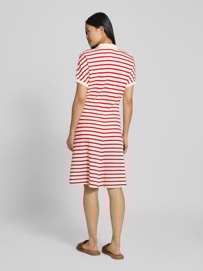 Tommy Hilfiger Getailleerde mini-jurk in polostijl van lyocellmix Rood - 5