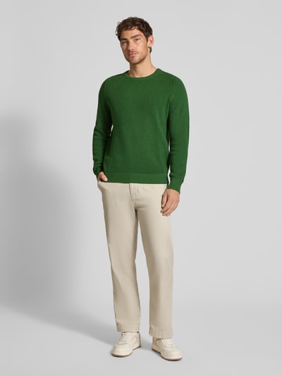 Fynch-Hatton Strickpullover aus reiner Baumwolle Gruen 1