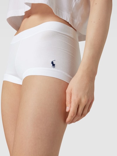 Polo Ralph Lauren Pyjama-Shorts mit Label-Stitching Weiss 3
