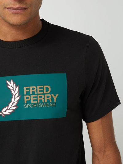 Fred Perry T-shirt z bawełny  Czarny 3