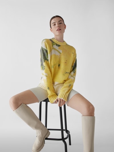 MSGM Pullover mit floralem Muster Offwhite 6