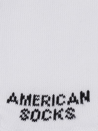 American Socks Socken mit Kontraststreifen Weiss 2