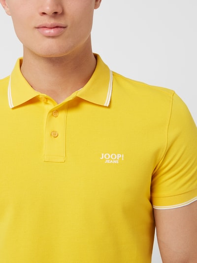 JOOP! Jeans Poloshirt van piqué, model 'Agnello' Geel - 3