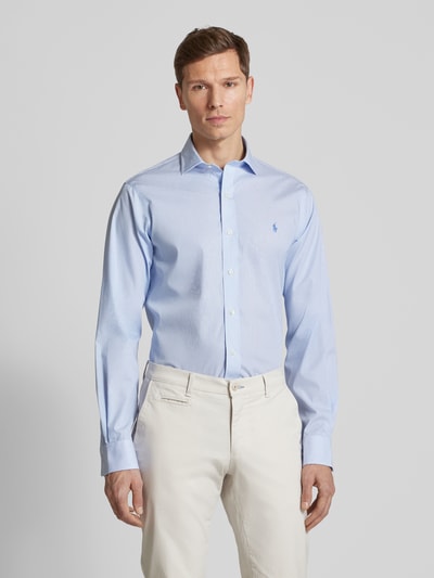 Polo Ralph Lauren Custom Fit Business-Hemd mit Kentkragen Bleu 4