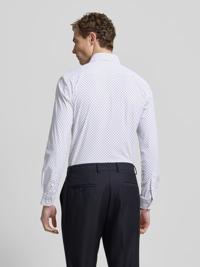 BOSS Slim fit vrijetijdsoverhemd met all-over motief model 'P-ROAN-K-F-261' Wit - 5