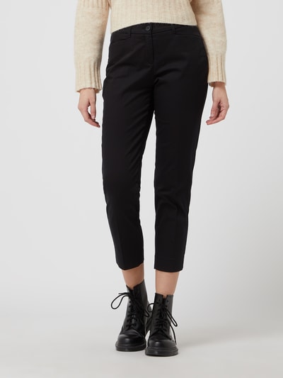 Brax Stoffen broek met stretch, model 'Mara' Zwart - 4