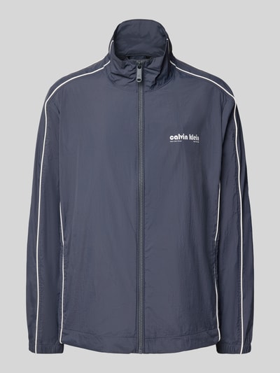 Calvin Klein Jeans Jacke mit Label-Print Dunkelblau 2