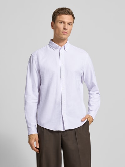 MCNEAL Freizeithemd mit Knopfleiste Violett 4