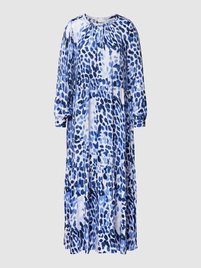 Milano Italy Maxi-jurk met dierenprint Marineblauw - 2