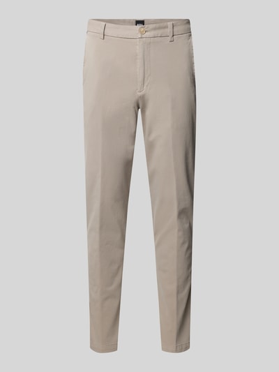 BOSS Slim fit broek van katoenmix, model 'KAITON1' Beige - 2
