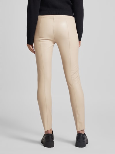 Raffaello Rossi Skinny Fit Hose in Leder-Optik Sand 5