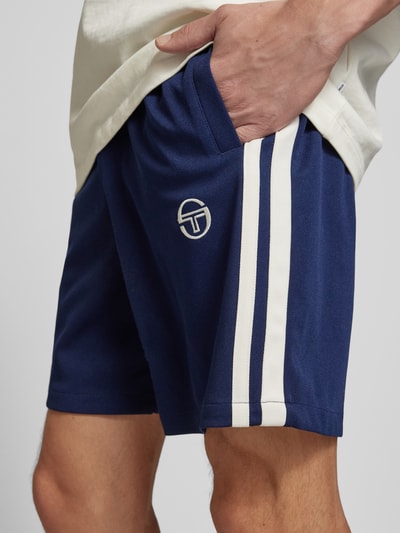 SERGIO TACCHINI Korte broek met elastische band, model 'PIETRAPERTOSAA' Donkerblauw - 3