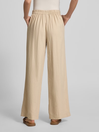 Vila Leinenhose mit elastischem Bund Modell 'JOLANDA' Sand 5