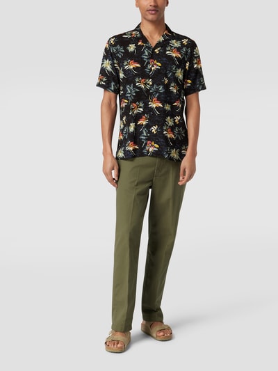 Jake*s Koszula biznesowa o kroju slim fit ze wzorem na całej powierzchni Granatowy 1