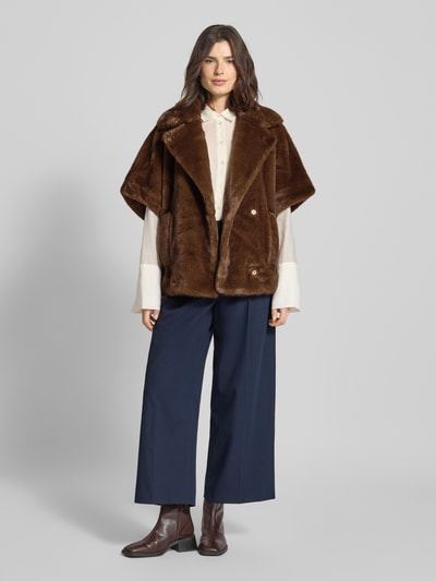 Liu Jo White Jacke aus Kunstfell Schoko 1