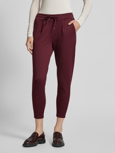 ICHI Joggingbroek met elastische band, model 'KATE' Bordeaux - 4