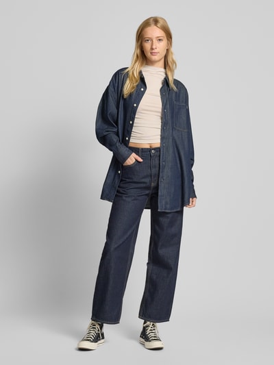 Calvin Klein Jeans Oversized Jeanshemd mit Brusttasche Marine 1