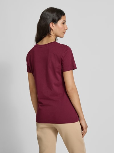 ARMANI EXCHANGE T-shirt o kroju regular fit z czystej bawełny z nadrukiem z logo Bordowy 5