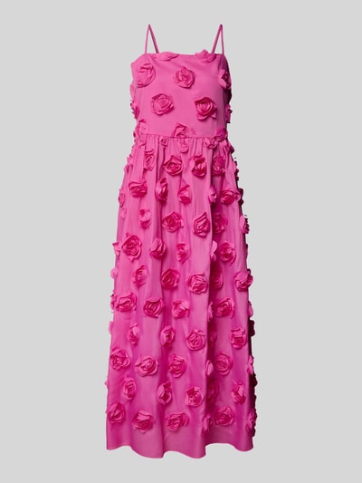 YAS Cocktailjurk in midilengte met siergarnering Fuchsia - 2